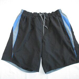 Nike Swim Trunks Men's 2XL Black Mesh Lined Board Shorts Beach Vintage Surf